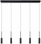 &Scaron;viestuvas lubų Lucide Tubule 24401/35/30, LED, 2700 &deg;K, 5 x 7 W, juoda sp.