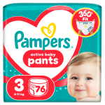Sauskelnės-kelnaitės Pampers Active Baby Pants, 3 dydis, 76 vnt.