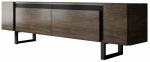 Televizoriaus spintelė Kalune Design Yildiz, juoda sp./rie&scaron;uto sp., 30 cm x 180 cm x 50 cm