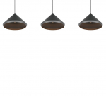 &Scaron;viestuvas lubų Trio, LED, 3 x 5 W, juoda sp.