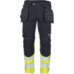 Darbo kelnės vyrams Cerva Neurum Nordics HV DW, juoda sp./geltona sp., 48 dydis