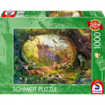 Dėlionė Schmidt Fairytale Castle And Forest Magic, 49.3 cm x 69.3 cm, 1000 vnt., įvairių spalvų