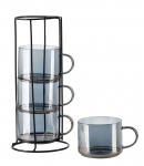 Puodelių rinkiniai Mondex Peter, pilka sp., 0.35 l