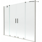 Vonios sienelė Mexen Velar Duo, 190 cm x 150 cm, sidabro sp./skaidrus