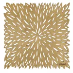Stalo padėkliukas Hermia Pointy, 36 cm x 36 cm, 4 vnt., Geltona sp.