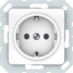 Ki&scaron;tukinis lizdas Vilma SL250 111030202101, su įžeminimu, balta sp.