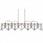 &Scaron;viestuvas kabinamas Searchlight Anthea 8416-6BK, E27, 6 x 60 W, vario sp./juoda sp.