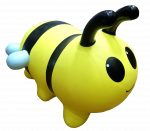 Supamas žaislas Gerardo's Toys Jumpy Bee, plastikinis, polivinilchloridas (pvc), juoda/geltona
