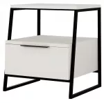 Naktinis staliukas Kalune Design Pal 855DTE3514, balta sp., 50 cm x 45 cm x 40 cm