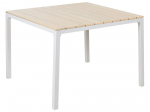 Lauko stalas Beliani Prato, balta sp./smėlio sp., 95 cm x 95 cm x 74 cm