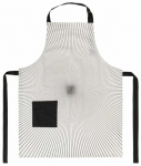Prijuostė Homla Salado 244272, 80 cm x 60 cm, balta sp./juoda sp.