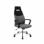 Darbo kėdė Olaf, 59 x 58 x 113 - 121 cm, juoda sp./pilka sp.