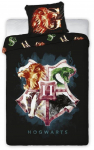 Vaiki&scaron;kas patalynės užvalkalų komplektas Harry Potter POW-156, mėlyna sp./juoda sp./raudona sp., 160 x 200 cm