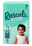 Sauskelnės Rascal And Friends Premium, 7 dydis, 17 kg, 26 vnt.