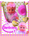 Lėlė - kūdikis Bambolina bd1807, 33 cm, rožinė sp.
