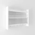 Pakabinama virtuvės lentyna Kalune Design Kolin, balta sp., 15 cm x 85 cm x 65 cm