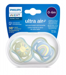 Čiulptukas Philips Avent Ultra Air, 0 mėn., mėlyna sp./žalia sp.