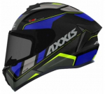 Motociklininko &scaron;almas Axxis Draken WIND B7, M (57-58 cm), mėlyna sp./juoda sp.