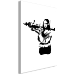 Reprodukcija Artgeist Banksy Mona Lisa With Rocket Launcher, h-c-0149-b-a, 40 cm x 60 cm