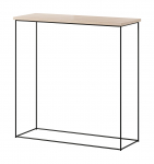 Konsolinis staliukas ADRK Milan, juoda sp./rusva sp., 30 cm x 80 cm x 80 cm