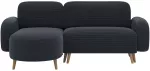 Kampinė sofa - lova Bawal Jarell 06, tamsiai pilka sp., kairinė, 150 x 230 cm x 95 cm