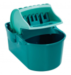 Grindų plovimo kibiras Leifheit Profi Compact Press, 8 l, žalia sp./žydra sp.