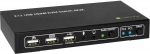 KVM komutatorius Techly 028696 2-port HDMI/USB KVM