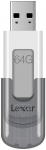 USB atmintinė Lexar V100, pilka sp., 64 GB