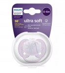Čiulptukas Philips Avent Ultra Soft Deco, 0 mėn., violetinė sp.