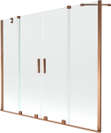 Vonios sienelė Mexen Velar Duo II, 150 cm x 170 cm, rose gold/grūdintas