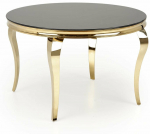 Stalas Reginald, aukso sp./juoda sp., 120 cm x 120 cm x 76 cm