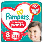 Sauskelnės-kelnaitės Pampers Active Baby Pants, 8 dydis, 38 vnt.