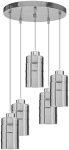 &Scaron;viestuvas lubų Candellux Lighting Metz 35-58386, E27, 5 x 40 W, sidabro sp. / sidabro sp.