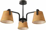 &Scaron;viestuvas lubų Candellux Lighting Milbury 33-44525, E14, 3 x 40 W, ruda sp. / juoda sp.
