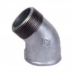 Alkūnė Jinan Meide G121, 45 &deg;, 1/2", ketaus/cinkas