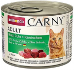 &Scaron;lapias kačių maistas Animonda Carny Adult, jautiena/triu&scaron;iena/kalakutiena, 0.2 kg