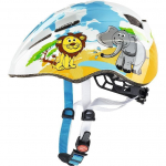 Dviratininkų &scaron;almas vaikams Uvex Kid 2, mėlyna sp./balta sp./geltona sp., 46-52 cm
