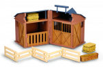 Rinkinys Collecta Stable Playset & Accessories 89333, ruda sp.