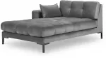 Sofa Micadoni Home Mamaia Velvet Chaise Longue, &scaron;viesiai pilka sp., kairinė, 185 x 102 cm x 75 cm