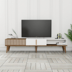 TV staliukas Kalune Design Milan Alt, balta sp./rie&scaron;uto sp., 180 cm x 35 cm x 40 cm