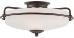 &Scaron;viestuvas lubų Elstead Lighting Griffin QZ-GRIFFIN-F-PN, E27, 3 x 60 W, balta sp.