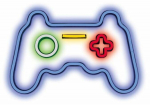 Dekoracija Forever Light Gamepad su LED ap&scaron;vietimu, 27.5 cm, 1.6 cm, įvairių spalvų