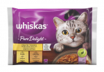 &Scaron;lapias kačių maistas Whiskas Pure Delight, vi&scaron;tiena/kalakutiena, 0.085 kg x 4 vnt.
