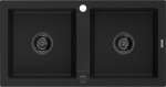 Virtuvinė plautuvė Mexen Mario Black, granitas, 82 cm x 43 cm x 16.1 cm, juoda