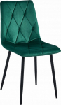 Kėdžių rinkinys Leobert Libra, juoda sp./žalia sp., 54 cm x 44.5 cm x 86.5 cm, 2 vnt.