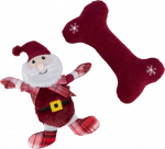 Žaislas &scaron;uniui, pliu&scaron;inis Trixie Xmas, 30 cm, baltas/raudonas