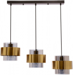 &Scaron;viestuvas kabinamas Candellux Lighting Spiega 33-32027, E27, 3 x 60 W, skaidri sp./aukso sp./pilka sp.