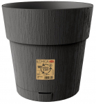 Gėlių vazonas Stefanplast Etnica, plastikinis, pilkas