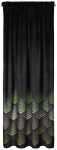 Naktinė užuolaida Angelina, juoda sp./žalia sp., 140 cm x 270 cm