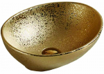 Vonios praustuvas Mexen Elza, keramika, 40.5 cm x 33 cm x 14 cm, aukso sp.